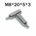 Винтовой плунжер с кнопкой из нержавейки M8x20x5x3 фото 2