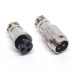 Разъем mini XLR GX16-3 16 мм соединительный на 3 контакта фото 1