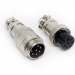 Разъем mini XLR GX16-7 16 мм соединительный на 7 контактов фото 1