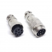 Разъем mini XLR GX16-8 16 мм соединительный на 8 контактов фото 1