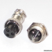 Разъем mini XLR GX16-3 16 мм на 3 контакта фото 1