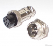 Разъем mini XLR 6pin пара, Оптом 10шт. Разъем mini XLR 6pin пара, Оптом 10шт.