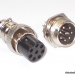 Разъем mini XLR GX16-8 16 мм на 8 контактов фото 1