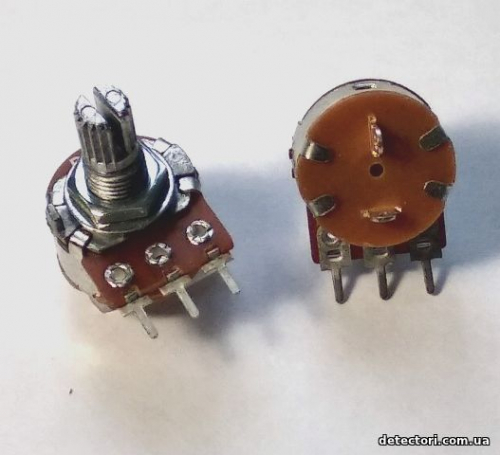 Змінний резистор WH148 5kOm з вимикачем L-15mm фото 1