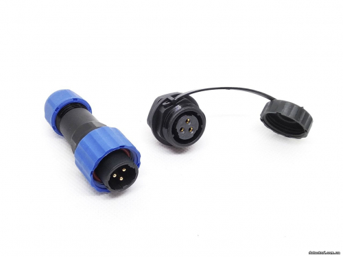 Разъем SP-13-3P герметичный на 3 контакта IP-68 фото 1
