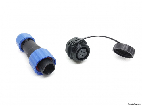 Разъем SP-13-4P герметичный на 4 контакта IP-68 фото 1