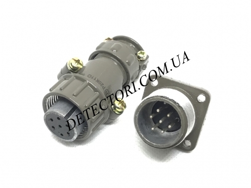 Контактный силовой разъем P20K11Q-7PIN на 7 контактов фото 1
