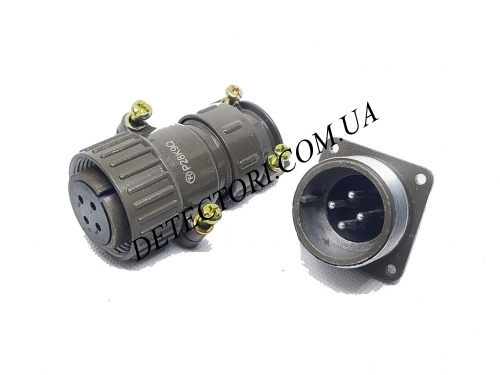 Контактный силовой разъем P28K9Q-4PIN на 4 контакта фото 1