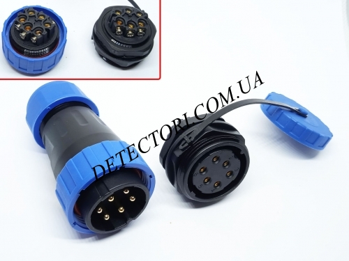 Разъем LD-28-6P герметичный силовой на 6 контактов 25А IP-68 фото 1