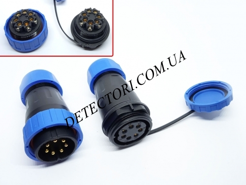 Разъем S-LD-28-7P герметичный силовой на 7 контактов 25 А IP-68 фото 1