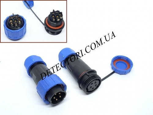 Разъем S-LD-20-5P герметичный силовой на 5 контактов 10 А IP-68 фото 1