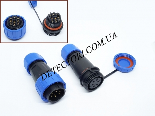 Разъем S-LD-20-6P герметичный силовой на 6 контактов 5 А IP-68 фото 1