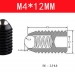 Гвинтовий плунжер кульковий M4x12  з різьбленням фото 4