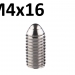 Винтовой плунжер шариковый M4x16 из нержавеющей стали фото 3