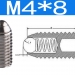 Винтовой плунжер шариковый M4x8 из нержавеющей стали фото 2