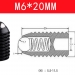 Гвинтовий плунжер кульковий M6x20 з різьбленням фото 2
