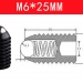 Гвинтовий плунжер кульковий M6x25 з різьбленням фото 4