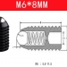 Гвинтовий плунжер кульковий M6x8 з різьбленням фото 5