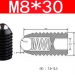 Гвинтовий плунжер кульковий M8x30 з різьбленням фото 5