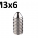 Винтовой плунжер шариковый M3x6 из нержавеющей стали фото 3
