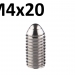 Винтовой плунжер шариковый M4x20 из нержавеющей стали фото 3