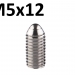 Винтовой плунжер шариковый M5x12 из нержавеющей стали фото 3