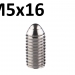 Винтовой плунжер шариковый M5x16 из нержавеющей стали фото 3