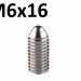Винтовой плунжер шариковый M6x16 из нержавеющей стали фото 3