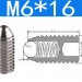 Винтовой плунжер шариковый M6x16 из нержавеющей стали фото 2