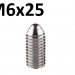 Винтовой плунжер шариковый M6x25 из нержавеющей стали фото 3