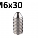 Винтовой плунжер шариковый M6x30 из нержавеющей стали фото 3