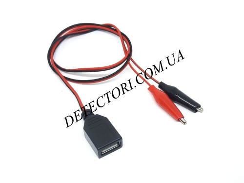 USB разъем гнездо + зажимы крокодил с проводами фото 1