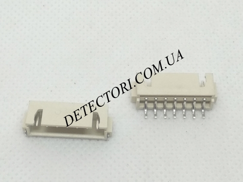 Роз'єм тато XH2.54 7P SMD на 7 контактів для горизонтального монтажу фото 1 Роз'єм тато XH2.54 7P SMD на 7 контактів для горизонтального монтажу фото 1