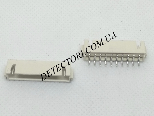 Роз'єм тато XH2.54 10P SMD на 10 контактів для горизонтального монтажу фото 1