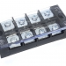 Клеммная колодка в корпусе TB4504 45А 4P с крышкой на 4 контакта латунь фото 2