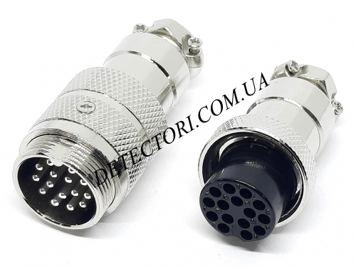 Разъем GX20-15 M20 20 мм соединительный на 15 контактов фото 1