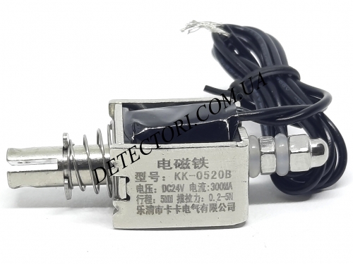 Лінійний соленоїд KK-0520B 24В електромагніт актуатор  фото 1