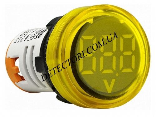 Цифровой вольтметр ED16-22VD 50-500В AC желтый светодиодный фото 1