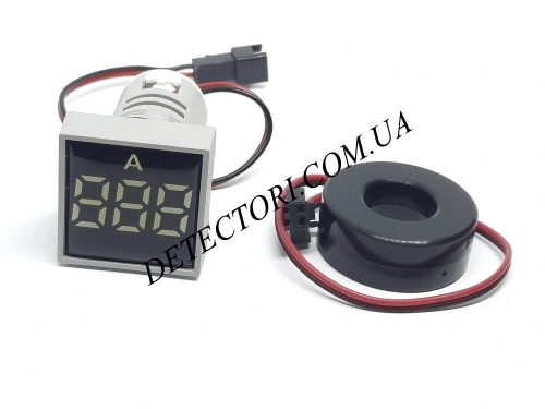 Цифровой амперметр AD16-22AM 0-100А квадратный белый светодиодный фото 1