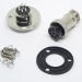 Разъем mini XLR GX16-7 16 мм на 7 контактов с фланцем фото 5