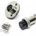 Разъем mini XLR GX16-7 16 мм на 7 контактов с фланцем фото 1