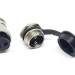 Разъем mini XLR GX16-2 16 мм на 2 контакта с влагозащитной крышкой фото 1