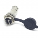 Разъем mini XLR GX16-4 16 мм на 4 контакта с влагозащитной крышкой фото 3