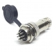 Разъем mini XLR GX16-10 16 мм на 10 контактов с влагозащитной крышкой фото 6