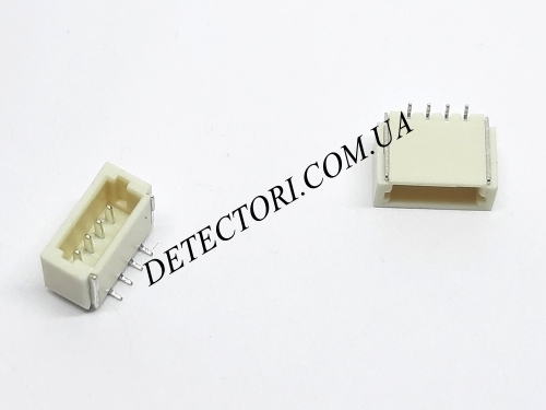Роз'єм SH1.0 4P SMD на 4 контакти для вертикального монтажу фото 1