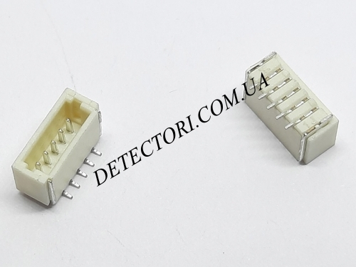 Разъем SH1.0 5P SMD на 5 контактов для вертикального монтажа фото 1