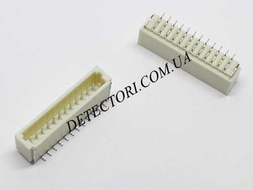 Разъем SH1.0 12P SMD на 12 контактов для вертикального монтажа фото 1 Разъем SH1.0 12P SMD на 12 контактов для вертикального монтажа фото 1