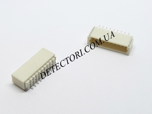 Роз'єм SH1.0 9P SMD на 9 контактів для горизонтального монтажу фото 1 Роз'єм SH1.0 9P SMD на 9 контактів для горизонтального монтажу фото 1