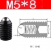 Гвинтовий плунжер кульковий M5x8 з різьбленням фото 2