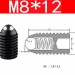Винтовой плунжер шариковый M8x12 с резьбой фото 2